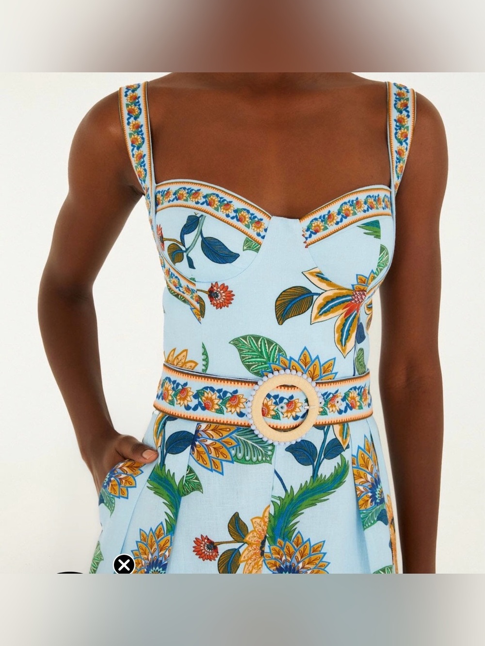 Farm Rio belted romper.  New!  Size Small